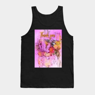 Thank you card - rainbow autumn leaves Tank Top